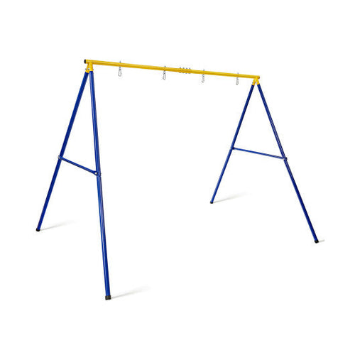 Load image into Gallery viewer, 660 LBS Extra-Large A-Shaped Swing Stand with Anti-Slip Footpads (Without Seat)-Yellow
