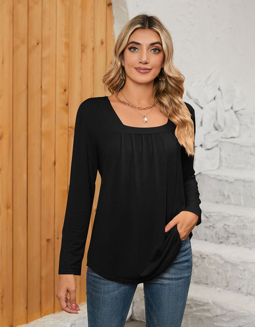 Load image into Gallery viewer, Square Neck Long Sleeve T-Shirt
