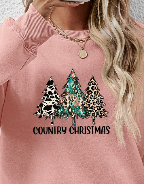 Load image into Gallery viewer, Graphic Round Neck Dropped Shoulder Sweatshirt
