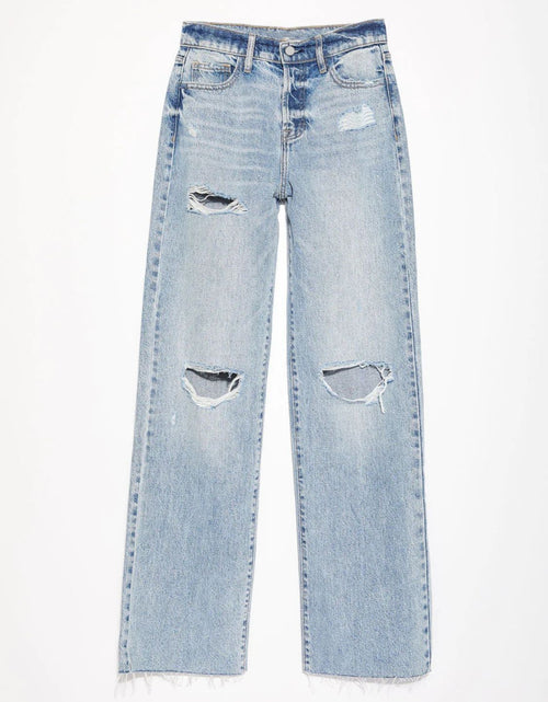 Load image into Gallery viewer, Distressed Straight Leg Jeans with Pockets
