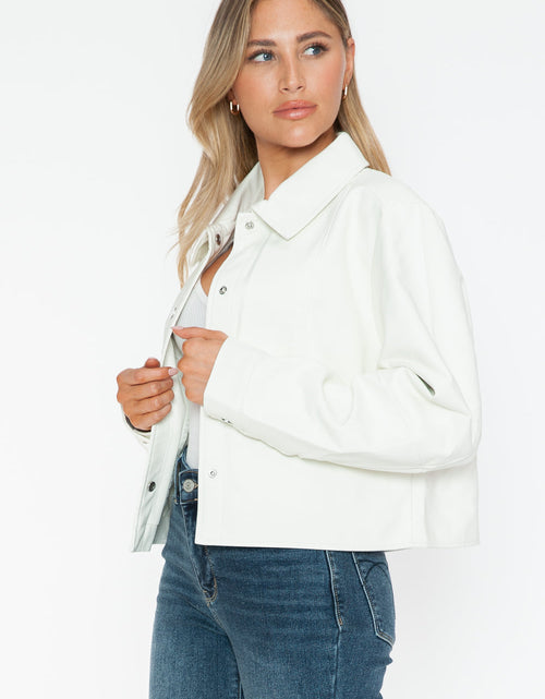 Load image into Gallery viewer, Snobbish Snap Down Long Sleeve PU Leather Jacket
