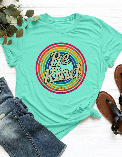 Load image into Gallery viewer, Graphic Round Neck Short Sleeve T-Shirt
