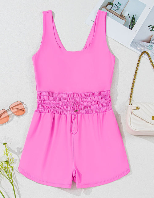 Load image into Gallery viewer, Drawstring Wide Strap Romper
