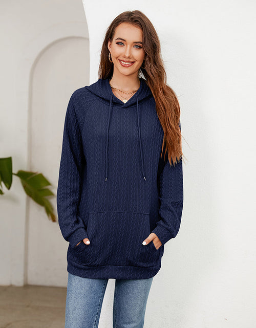 Load image into Gallery viewer, Raglan Sleeve Front Pocket Hoodie
