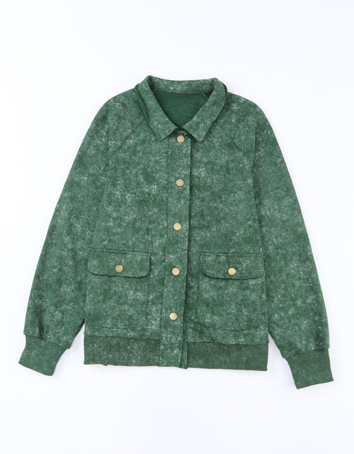 Load image into Gallery viewer, Snap Down Flap Pocket Long Sleeve Shacket
