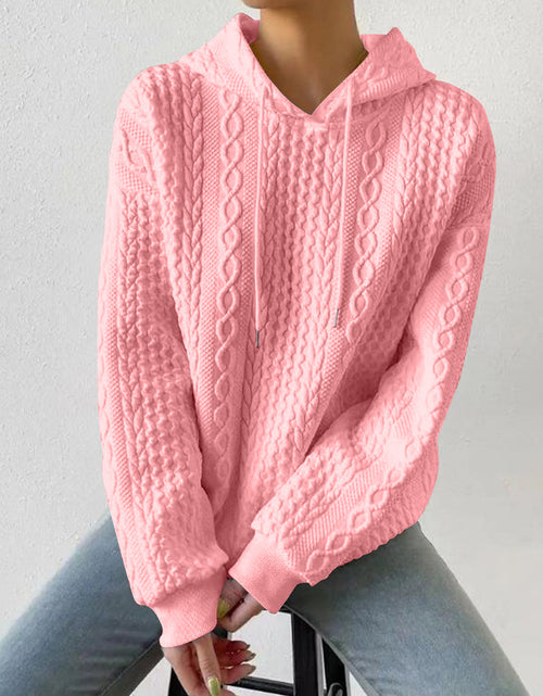 Load image into Gallery viewer, Drawstring Drop Shoulder Long Sleeve Hoodie
