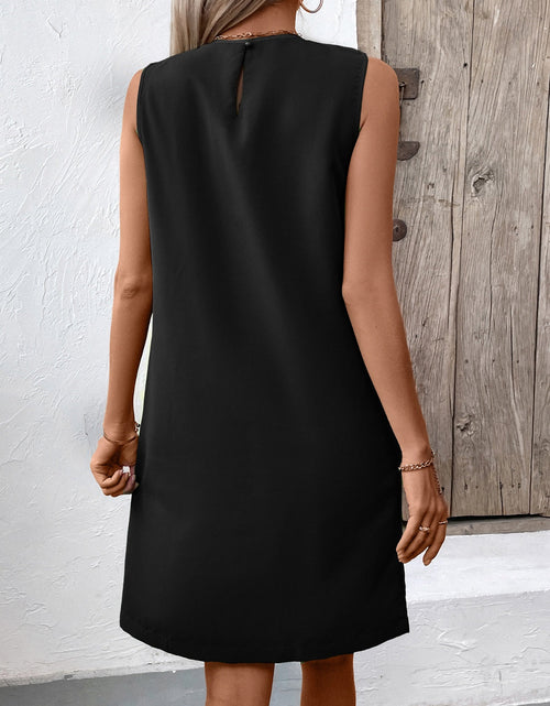 Load image into Gallery viewer, Ivy Lane Pocketed Round Neck Sleeveless Mini Dress
