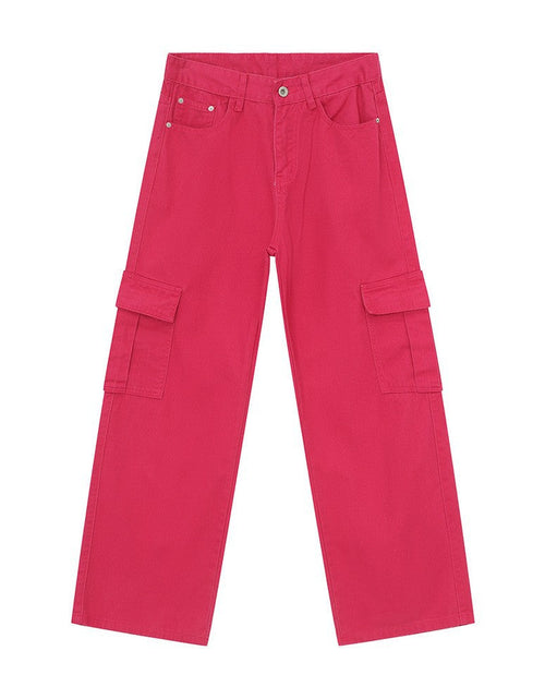 Load image into Gallery viewer, Wide Leg Cargo Jeans
