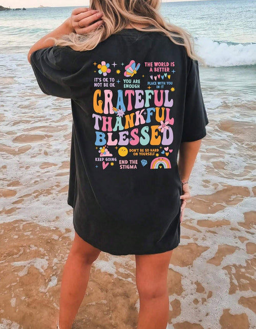 Load image into Gallery viewer, Letter Graphic Round Neck Short Sleeve T-Shirt
