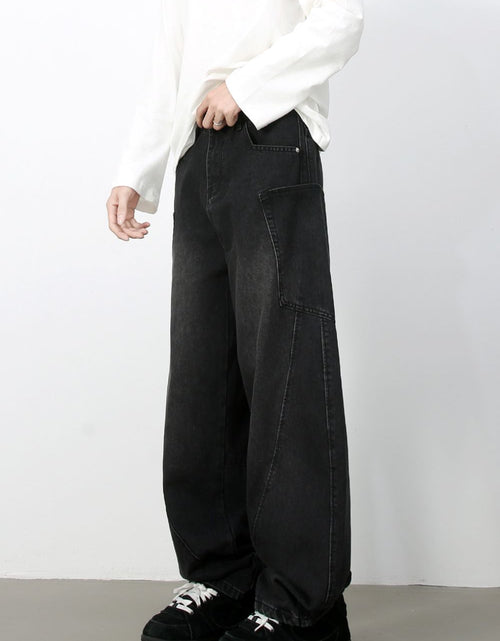 Load image into Gallery viewer, Men's Wide Leg Jeans with Pockets
