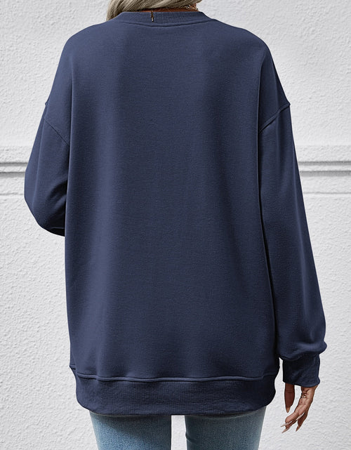 Load image into Gallery viewer, Round Neck Long Sleeve Sweatshirt
