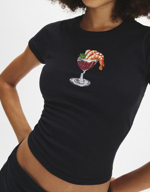 Load image into Gallery viewer, Graphic Round Neck Short Sleeve T-Shirt
