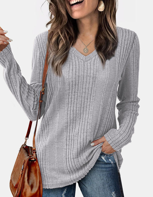 Load image into Gallery viewer, V-Neck Long Sleeve T-Shirt
