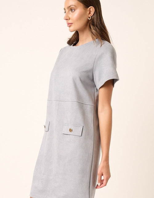 Load image into Gallery viewer, Mittoshop Suede Short Sleeve Mini Dress
