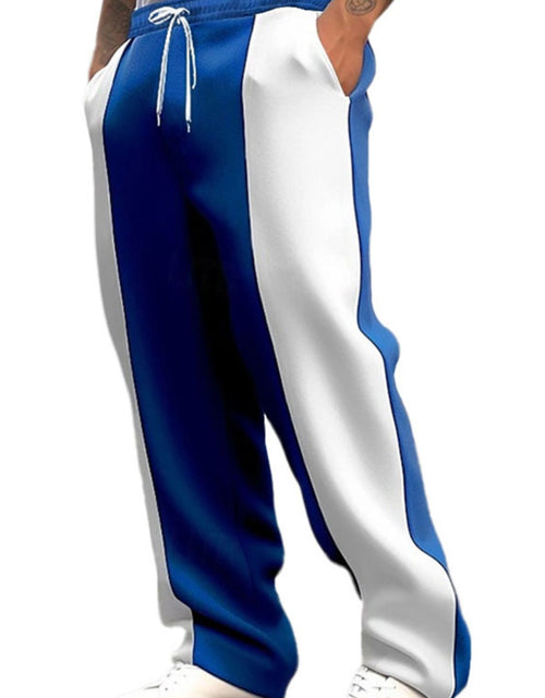 Load image into Gallery viewer, Men's Full Size Drawstring Contrast Pants Plus Size
