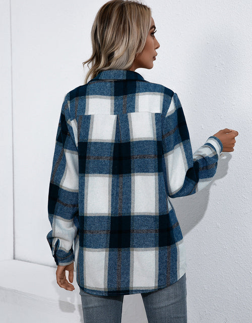 Load image into Gallery viewer, Ivy Lane Plaid Button Up Flannel Shirt
