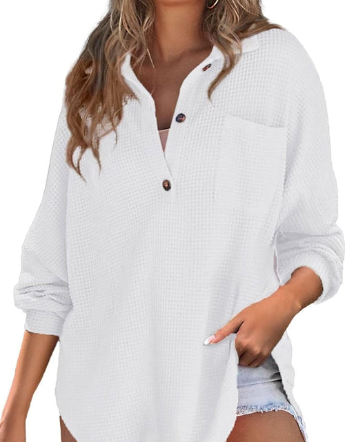 Load image into Gallery viewer, Half Button Long Sleeve Sweatshirt

