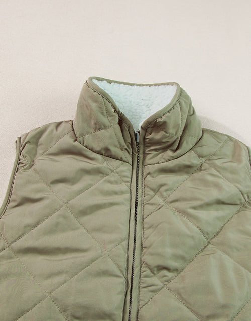 Load image into Gallery viewer, Fuzzy Zip Up Vest Coat with Pockets
