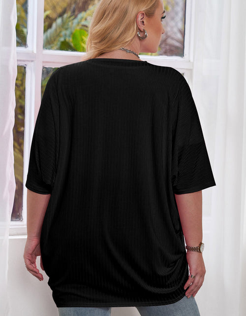 Load image into Gallery viewer, Plus Size Ribbed Cocoon Cover Up
