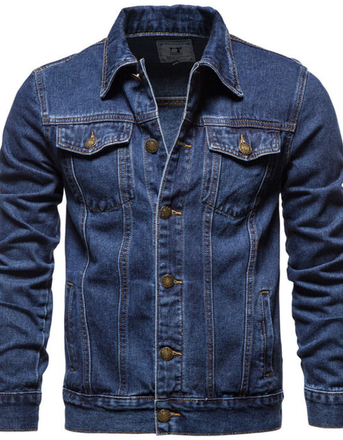 Load image into Gallery viewer, Men's Button Down Long Sleeve Denim Jacket
