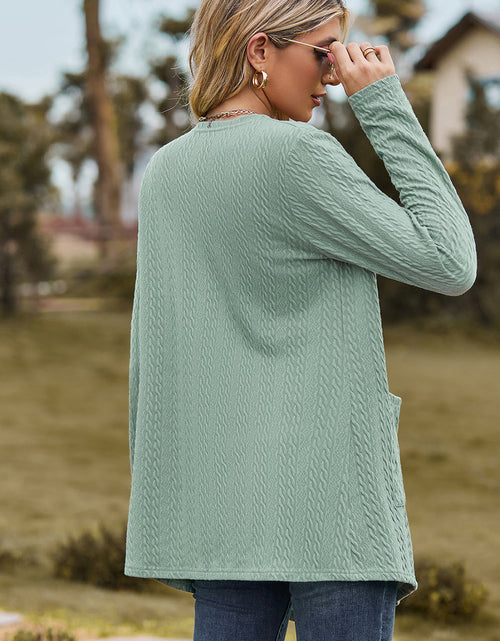 Load image into Gallery viewer, Open Front Long Sleeve Cardigan
