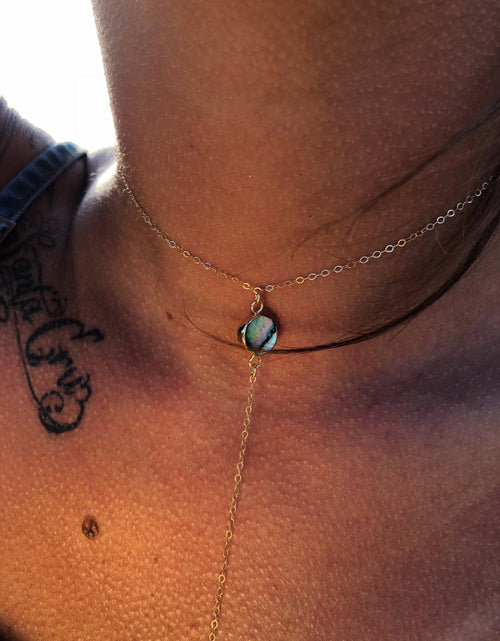 Load image into Gallery viewer, Abalone Lariat by Toasted Jewelry
