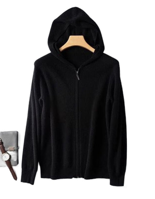 Load image into Gallery viewer, Men's Plus Size Zip Up Long Sleeve Hooded Cardigan
