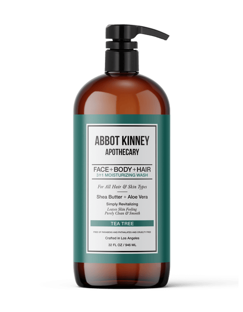 Load image into Gallery viewer, Abbot Kinney Apothecary Men's 3-in-1 Moisturizing Shampoo, Conditioner, and Body Wash, Tea Tree 32oz by  Los Angeles Brands
