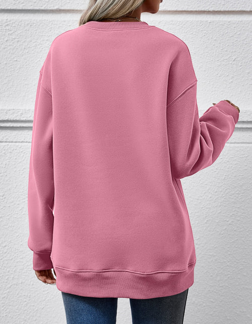 Load image into Gallery viewer, Letter Graphic Round Neck Long Sleeve Sweatshirt

