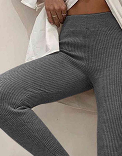 Load image into Gallery viewer, Ribbed Mid Waist Leggings
