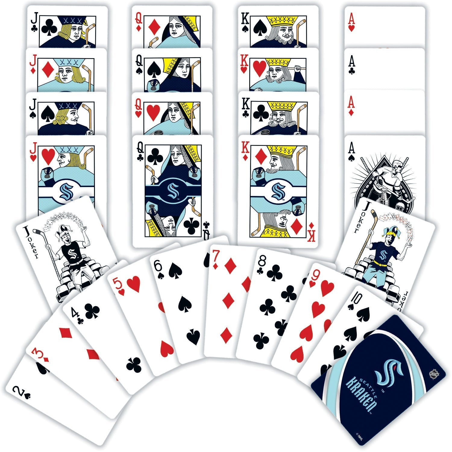 Seattle Kraken Playing Cards - 54 Card Deck by MasterPieces Puzzle Company INC