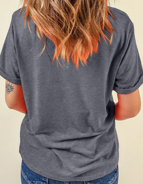 Load image into Gallery viewer, Bunny Ear Bow Graphic Short Sleeve T-Shirt
