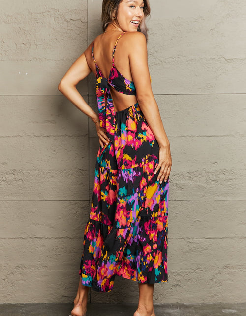 Load image into Gallery viewer, Perfee Cutout Spaghetti Strap Tiered Dress
