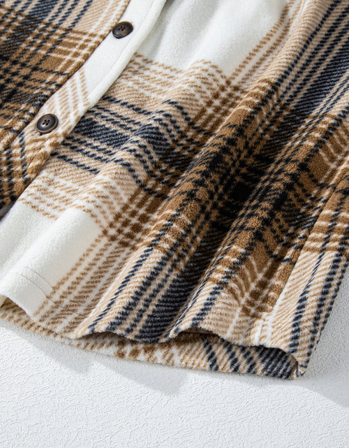 Load image into Gallery viewer, Plaid Button Up Long Sleeve Shacket
