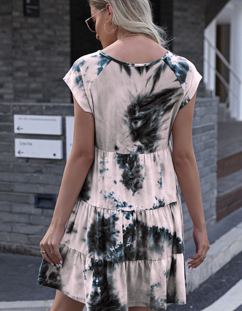 Load image into Gallery viewer, Ivy Lane Tie-Dye Ruffle Hem Dress
