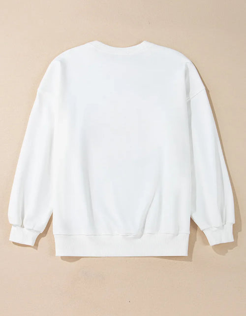 Load image into Gallery viewer, Graphic Round Neck Long Sleeve Sweatshirt

