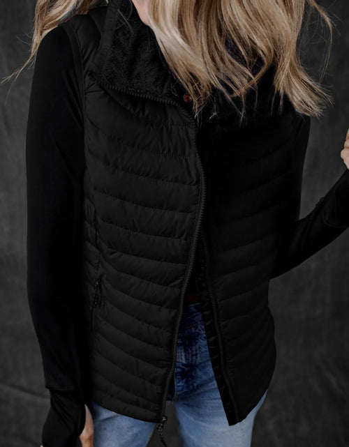 Load image into Gallery viewer, Pocketed Zip Up Vest Coat
