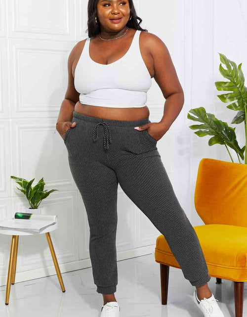 Load image into Gallery viewer, Blumin Apparel Full Size Easy Living Ribbed Joggers
