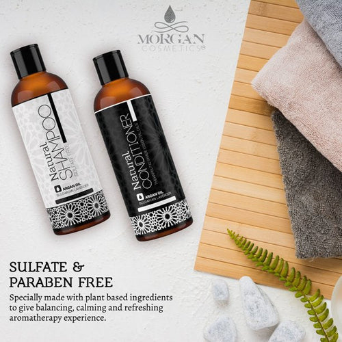 Load image into Gallery viewer, Argan Sulfate Free Shampoo and Conditioner Bundle, 2 pc by Morgan Cosmetics
