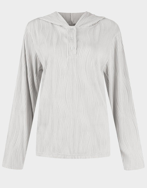 Load image into Gallery viewer, Textured Long Sleeve Hoodie
