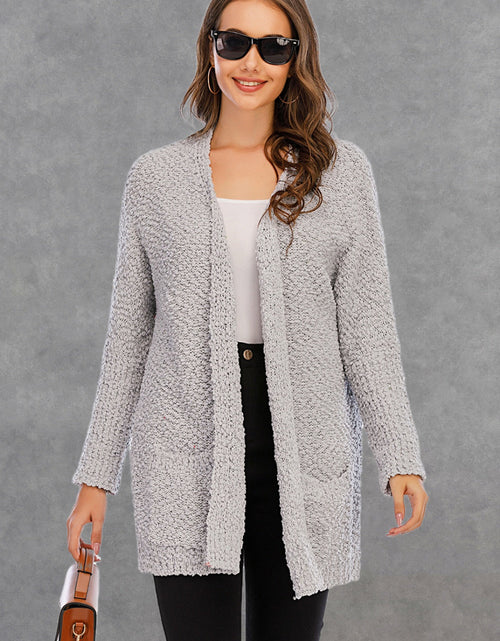 Load image into Gallery viewer, Angel Wings Pocketed Open Front Long Sleeve Cardigan
