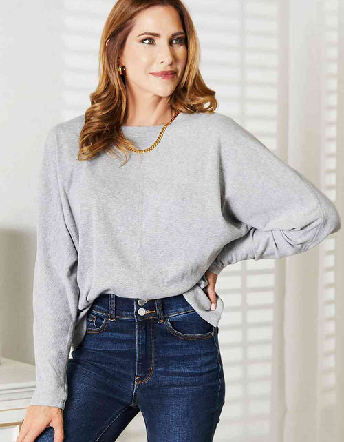 Load image into Gallery viewer, Double Take Seam Detail Round Neck Long Sleeve Top
