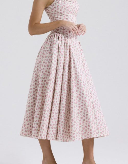Load image into Gallery viewer, Floral Square Neck Wide Strap Midi Dress
