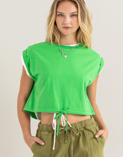 Load image into Gallery viewer, HYFVE Drawstring Hem Crop Top
