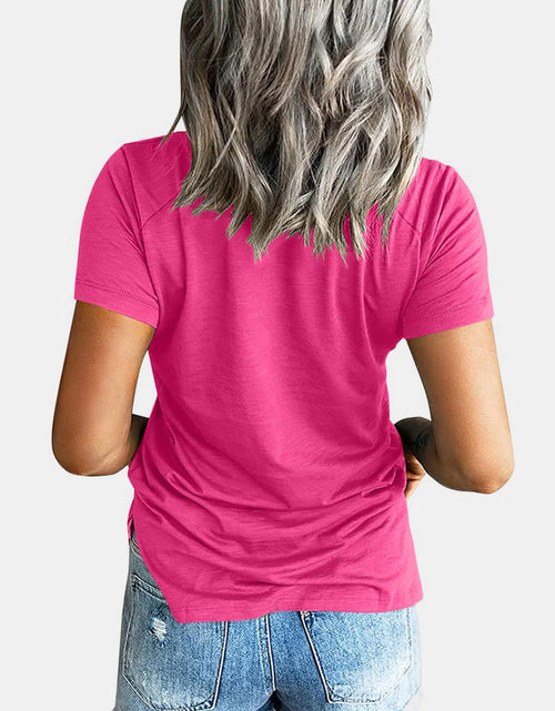 Load image into Gallery viewer, Pocketed V-Neck Short Sleeve T-Shirt
