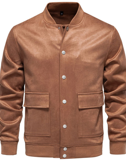 Load image into Gallery viewer, Men's Baseball Collar Snap Down Jacket
