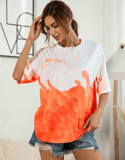 Load image into Gallery viewer, Tie-Dye Round Neck Tee Shirt
