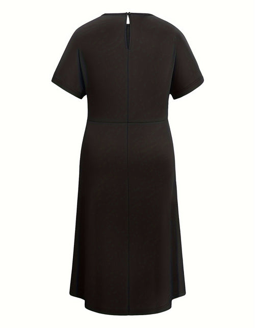Load image into Gallery viewer, Round Neck Short Sleeve Midi Dress
