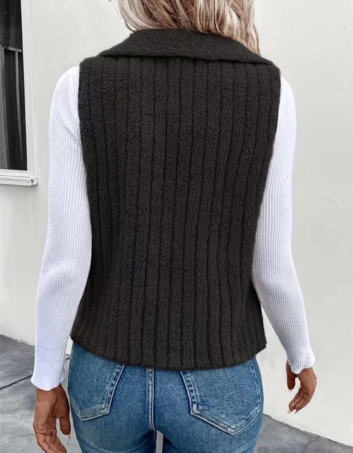 Load image into Gallery viewer, Open Front Fuzzy Vest Coat
