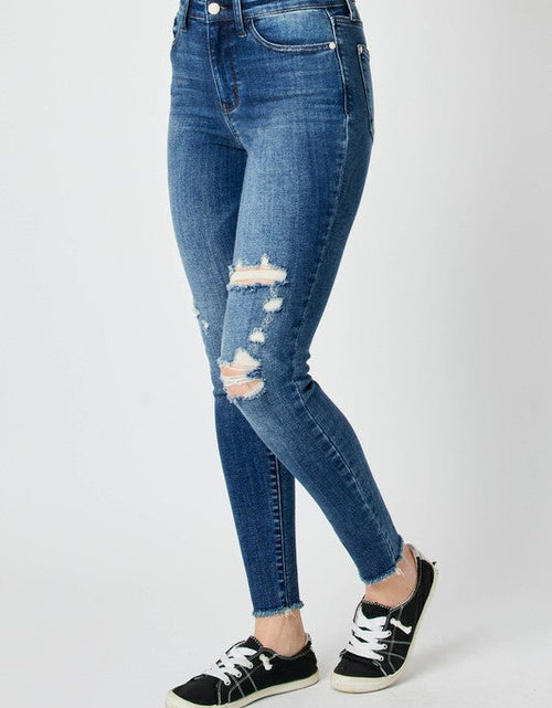 Load image into Gallery viewer, Judy Blue Full Size  High Waist Distressed Skinny Jeans
